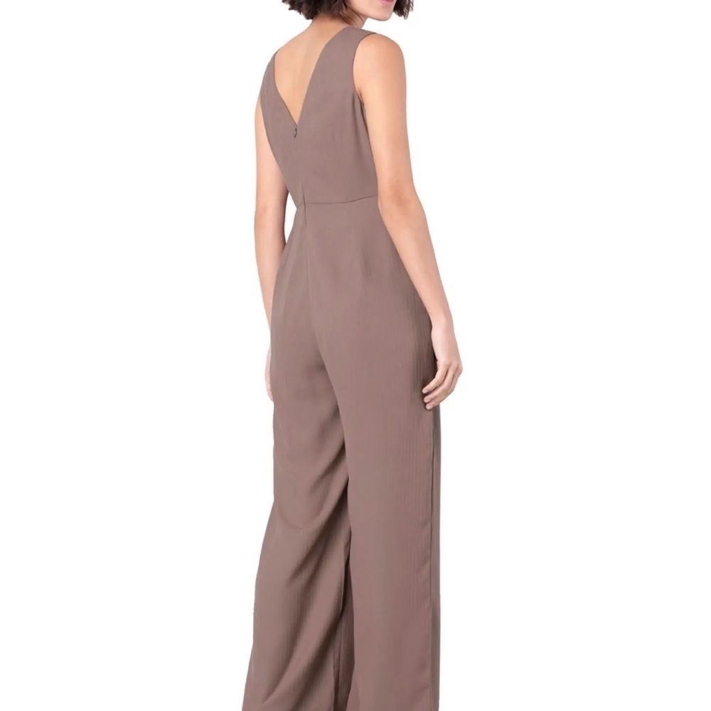 Babaton Taupe Sleeveless Jumpsuit